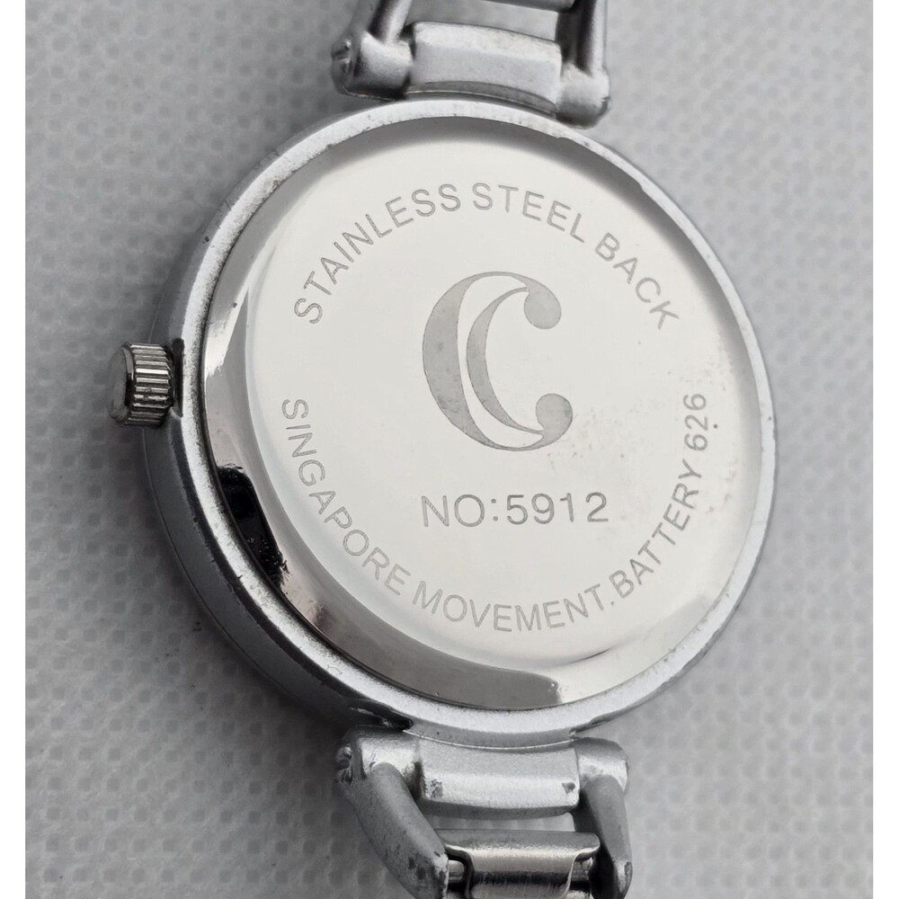 Women’s Charming Charlie Jeweled Dial Silver Tone Case Dial Mesh Band Watch 11 - Picture 8 of 8